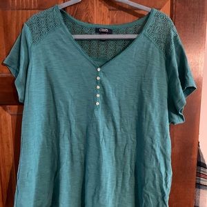 Chaps 3X t-shirt! Cute detail. Barely worn!